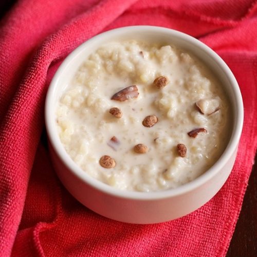 rice pudding recipe, how to make rice pudding (with cooked rice)