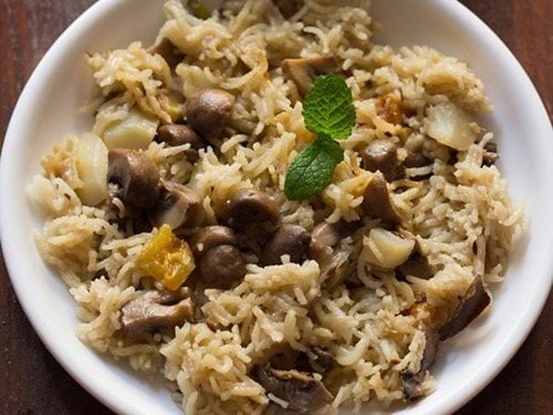 mushroom pulao recipe