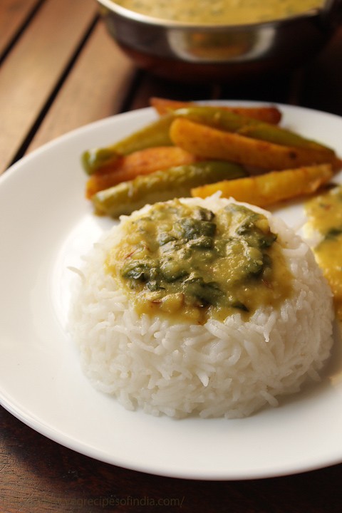 palak dal – spinach with lentils