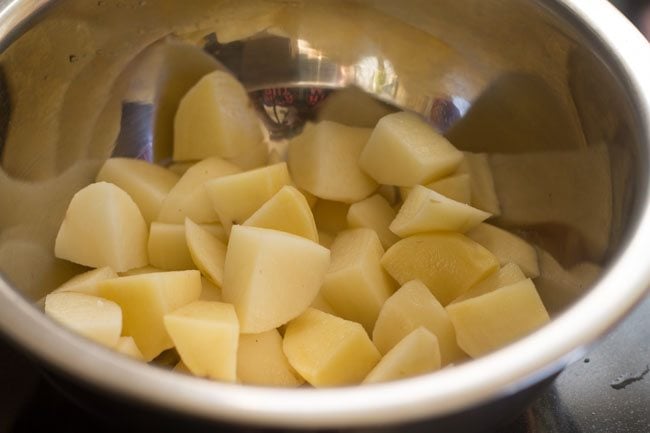 chopped potatoes