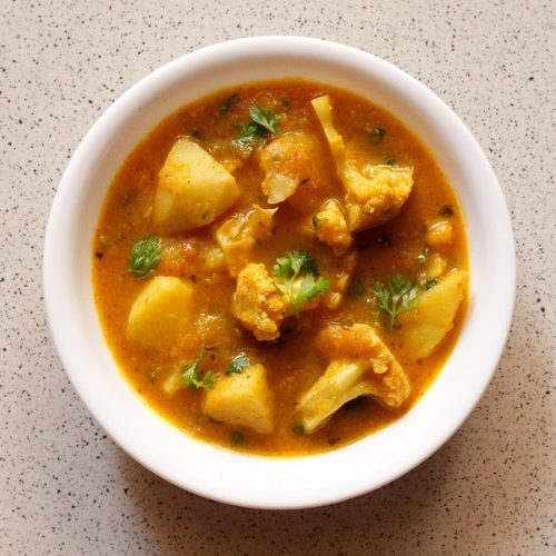 aloo gobi gravy recipe, aloo gobi curry recipe