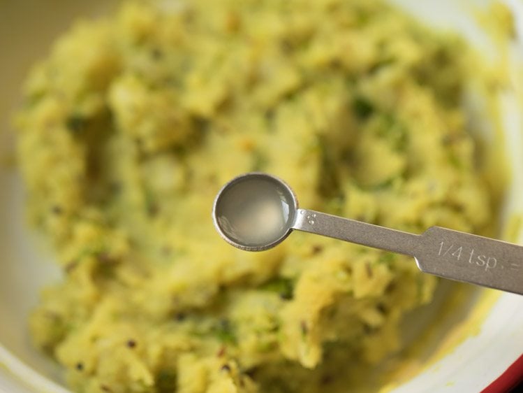 lemon juice added to potato stuffing mixture