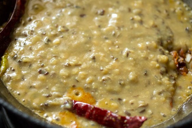 added cooked dal