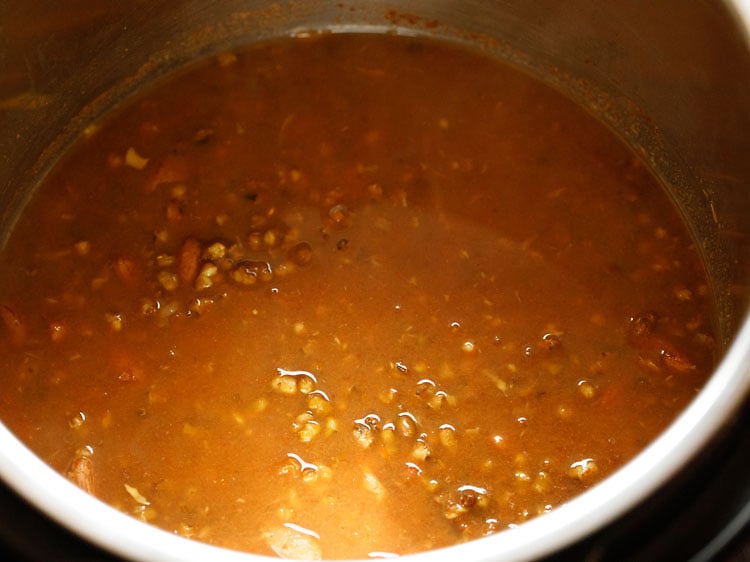 lentils pressure cooked