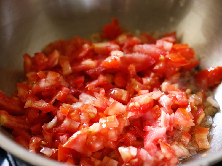 1 cup finely chopped tomatoes added