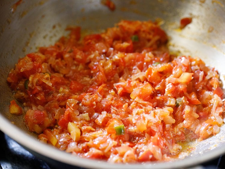 sautéing tomatoes. 