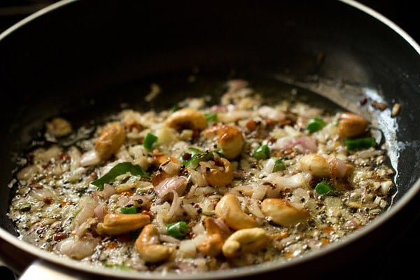 mixing and sautéing for a few seconds