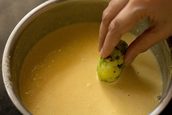 mashed potato ball coated in batter