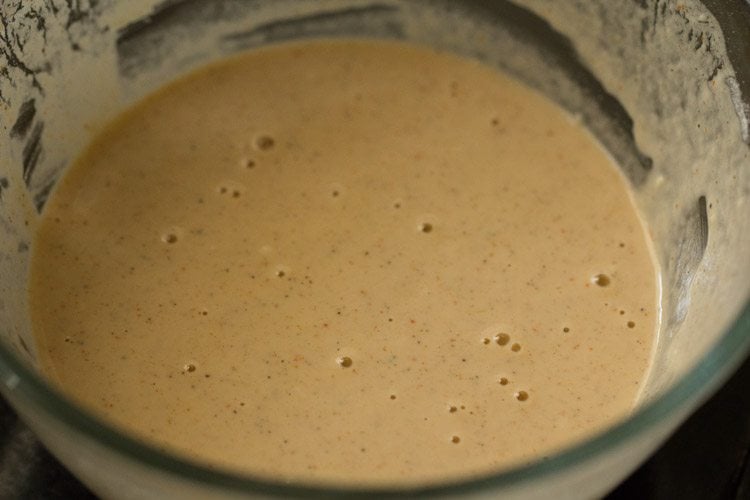 batter in glass bowl