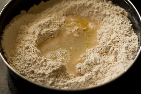 add water to make masala poori dough