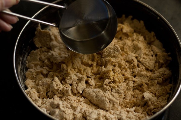 add water to knead masala poori dough