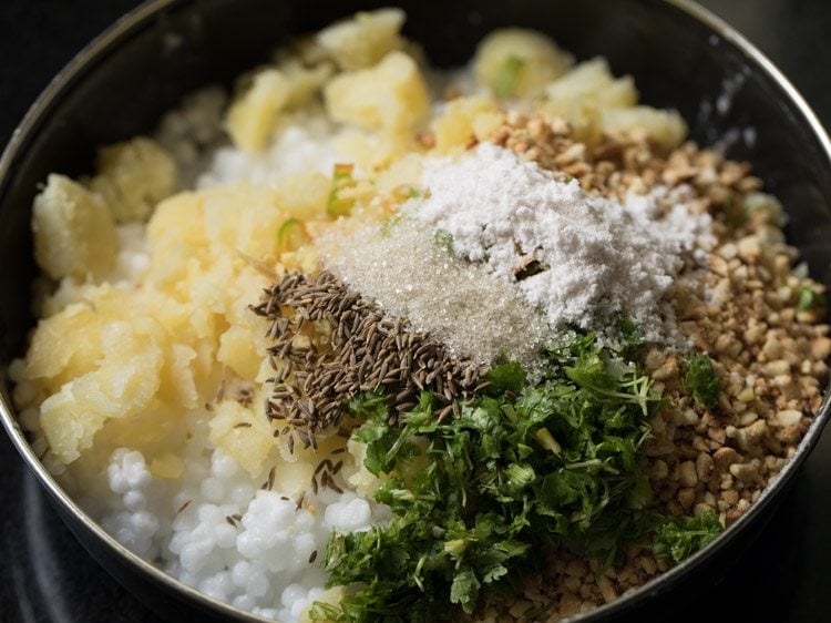 Making Sabudana Vada Recipe