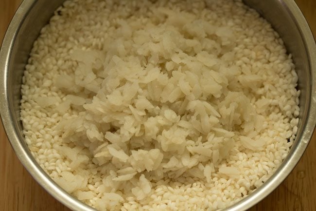 poha and rice in a bowl