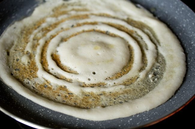 cooking dosa till crisp