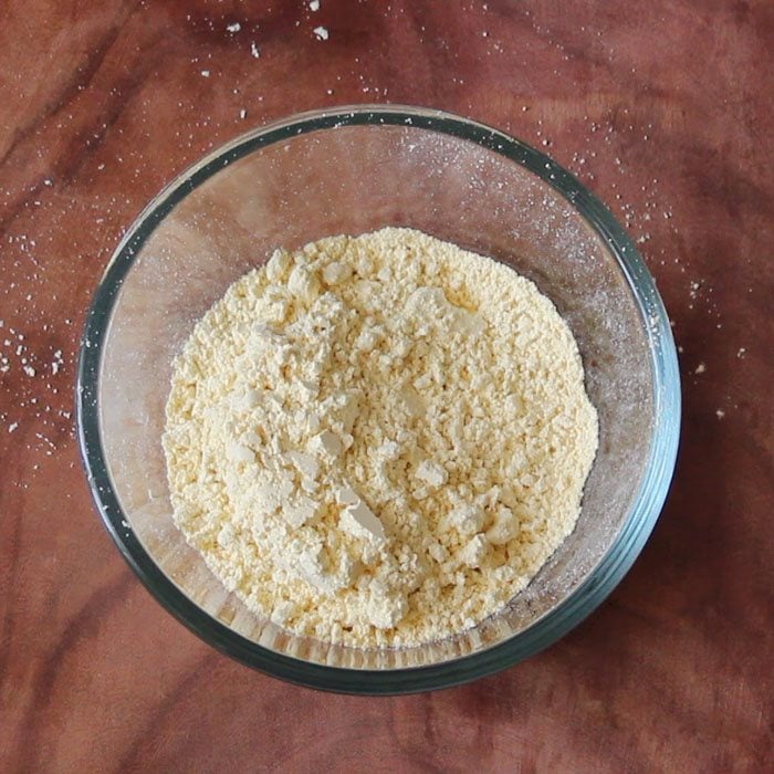 gram flour in a bowl