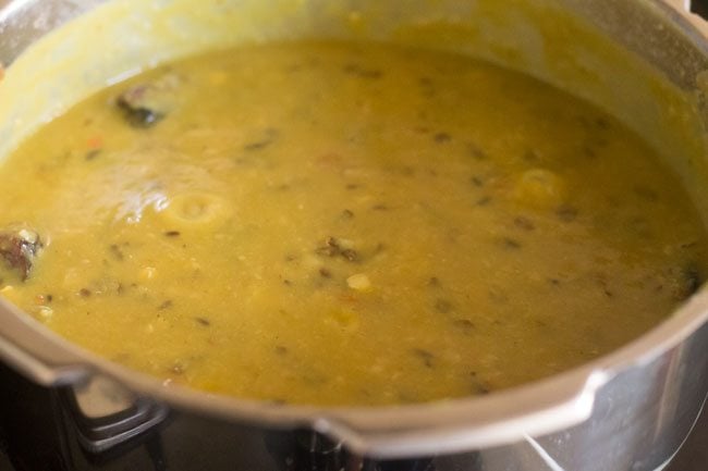 mix panchmel dal in the cooker