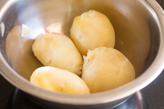 boiled potatoes in a bowl
