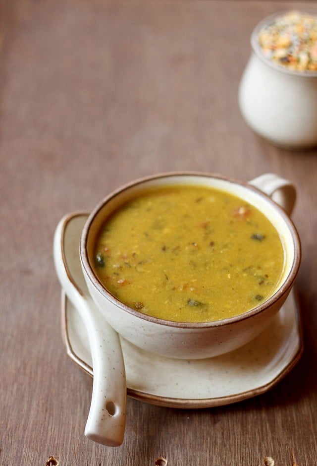 panchmel dal served in a bowl.