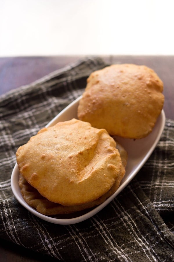 Mangalore buns served on a white tray