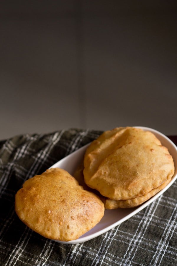 mangalore buns served on a white tray.