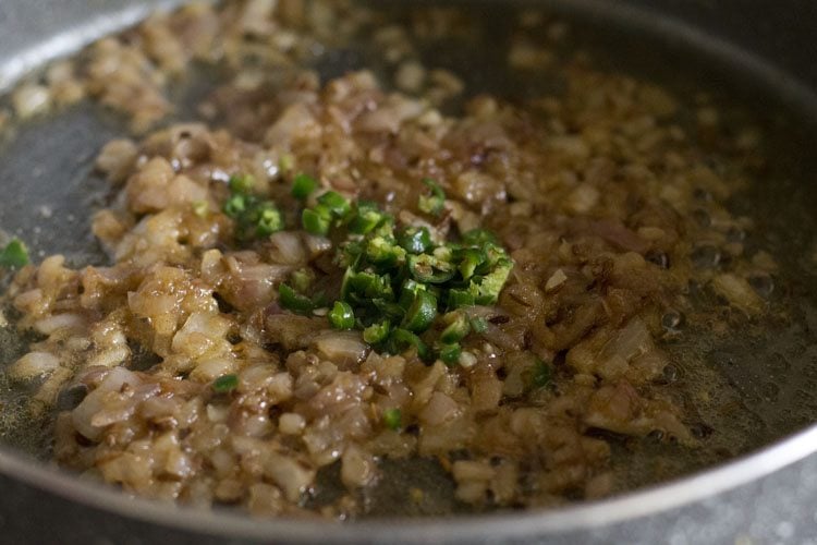 chopped green chili added