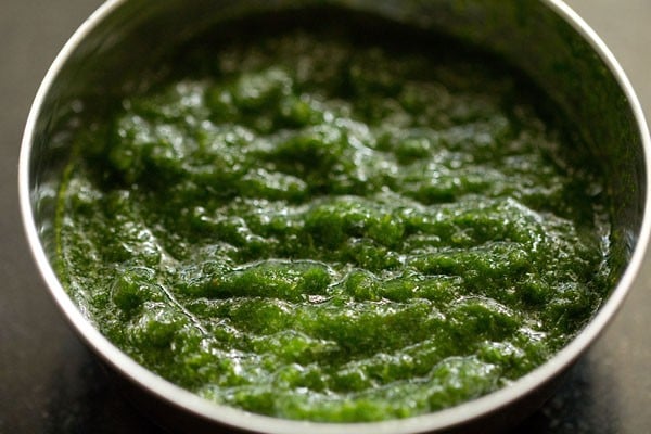 green chutney in a bowl