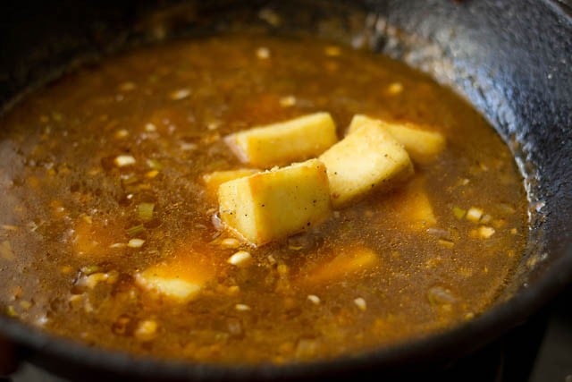 paneer cubes in gravy