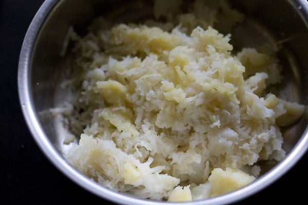 grated potatoes in another bowl