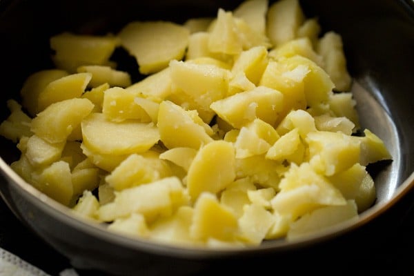 chopped potatoes