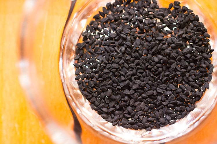 onion seeds in a bowl