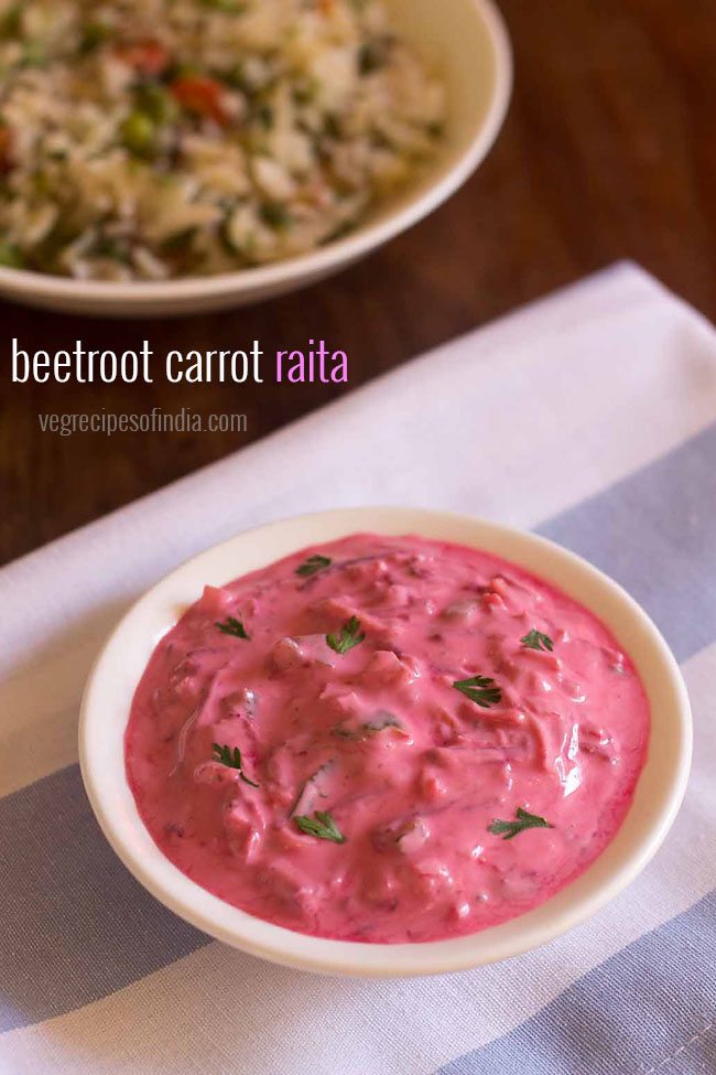 Beetroot Carrot Raita (Healthy) | Dassana's Veg Recipes