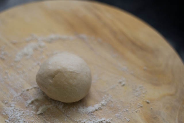 kneading bhatura dough