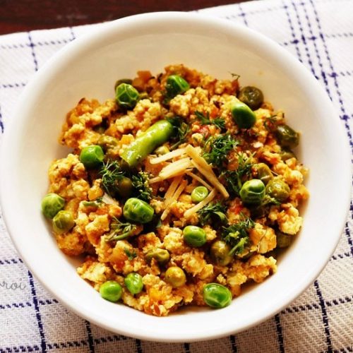 matar paneer bhurji recipe