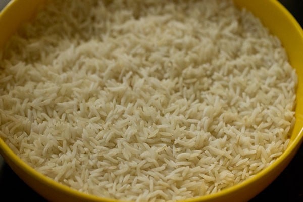 rice in a pan