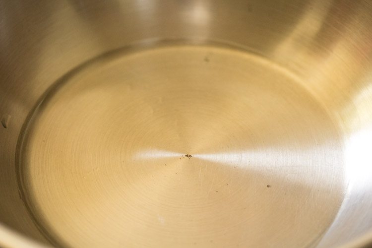 heating coconut oil in pan