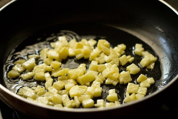 sautéing potatoes.