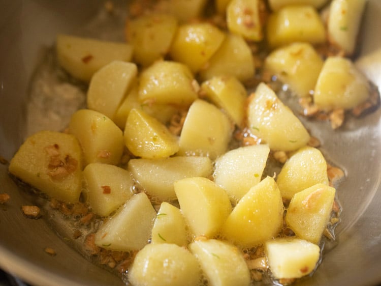 sauteing potatoes