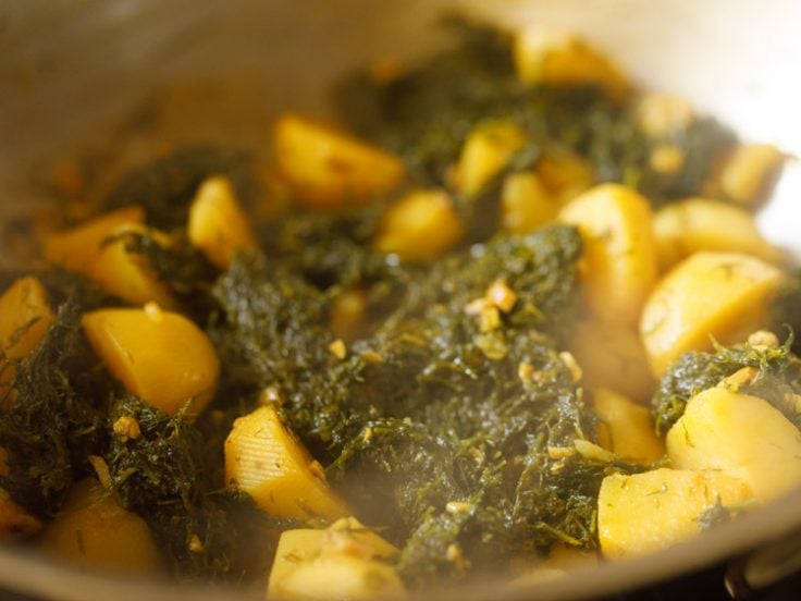Dill Leaves Recipe Aloo Dill Leaves Sabji Aloo Suva Recipe