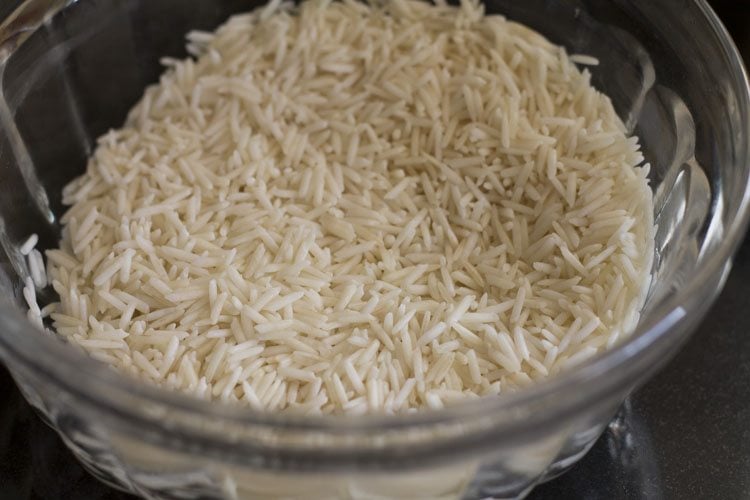 water drained from soaked rice