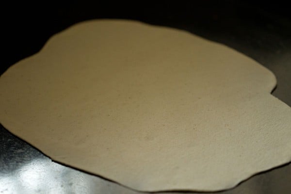 rolled thin puri dough 