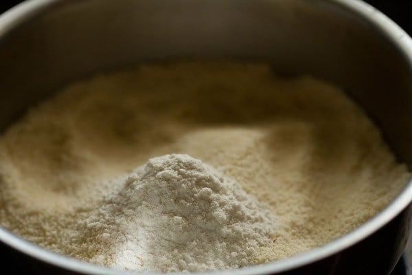 adding all purpose flour