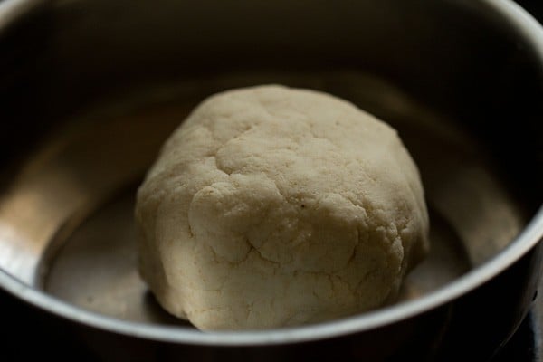 kneaded dough in a bowl