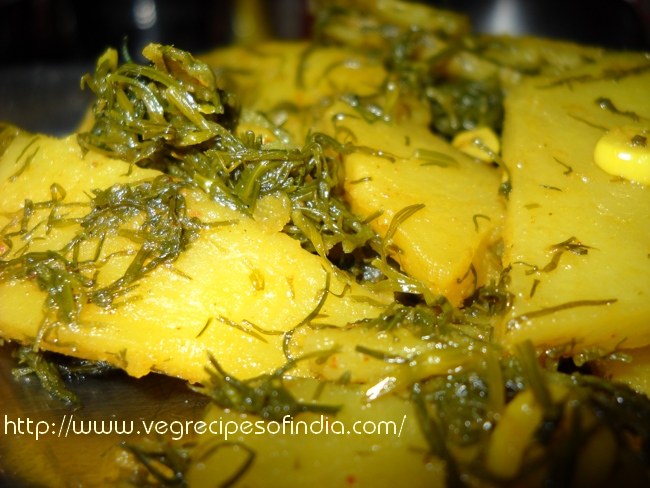 Suva Bhaji Aloo Recipe