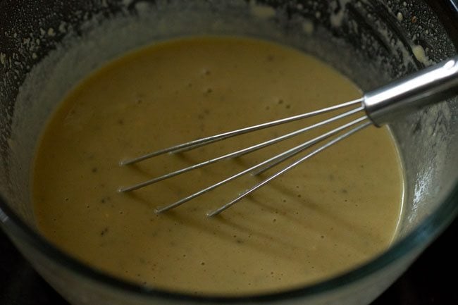 batter ready to make bread pakoda