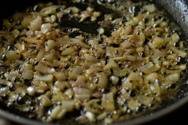 sauteing onions