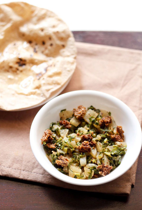 mooli sabzi wadi recipe
