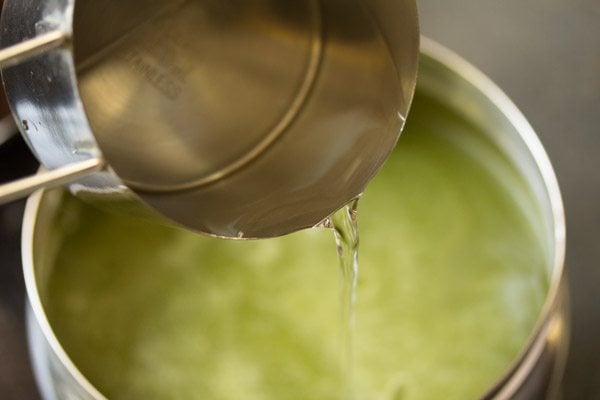 water added to green chutney