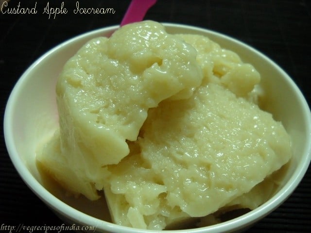 Custard Apple Ice Cream: Easy Custard Apple Ice Cream, How to make Custard Apple Ice Cream