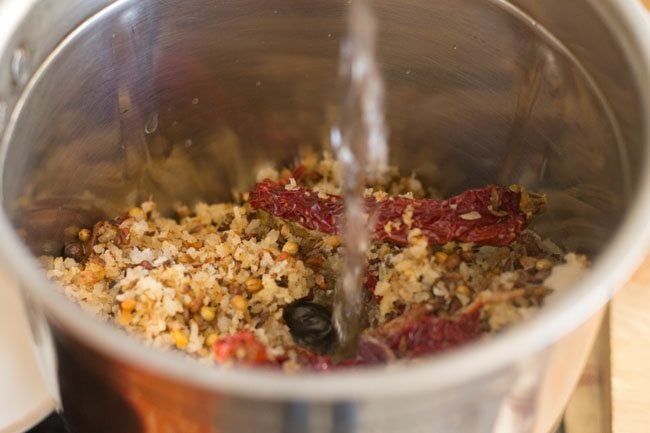 water added to grinder jar