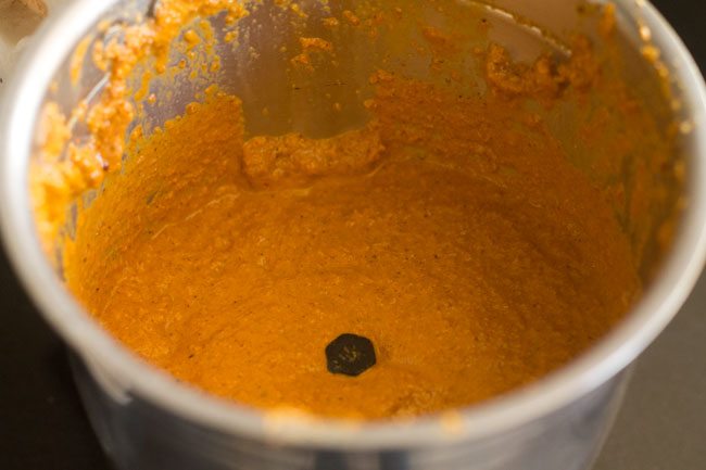 coconut spices paste in the jar